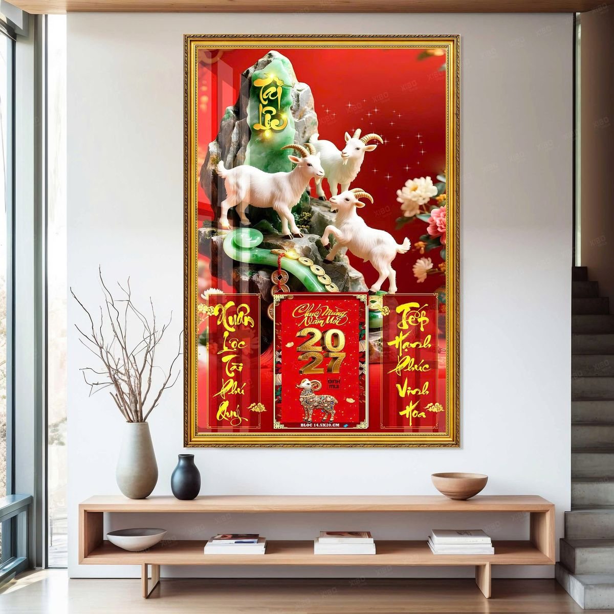 Lịch Gỗ Lamina Cao Cấp 40x60cm 2027 LM406_033 - Gốm Sứ Bát Tràng VN