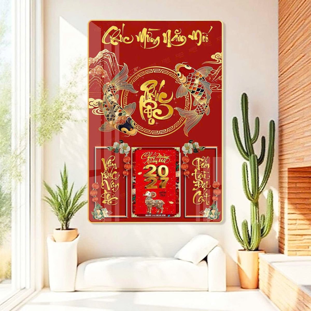 Lịch Gỗ Lamina Cao Cấp 40x60cm 2027 LM406_034 - Gốm Sứ Bát Tràng VN