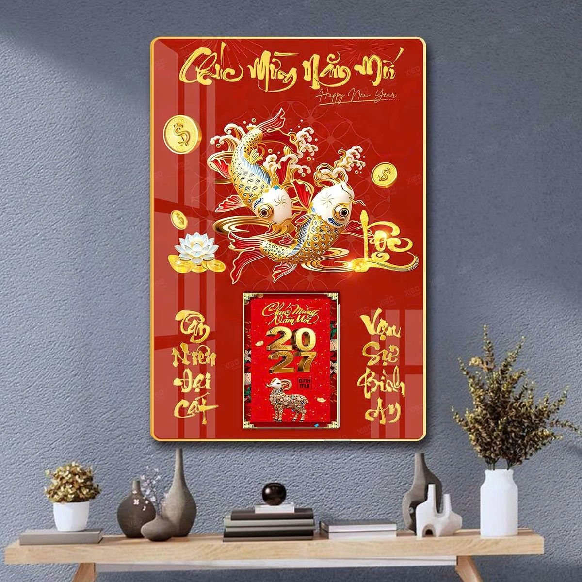 Lịch Gỗ Lamina Cao Cấp 40x60cm 2027 LM406_036 - Gốm Sứ Bát Tràng VN