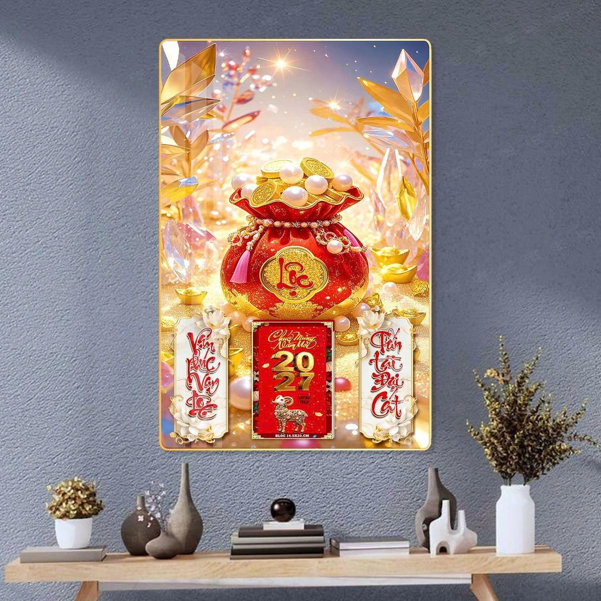 Lịch Gỗ Lamina Cao Cấp 40x60cm 2027 LM406_038 - Gốm Sứ Bát Tràng VN