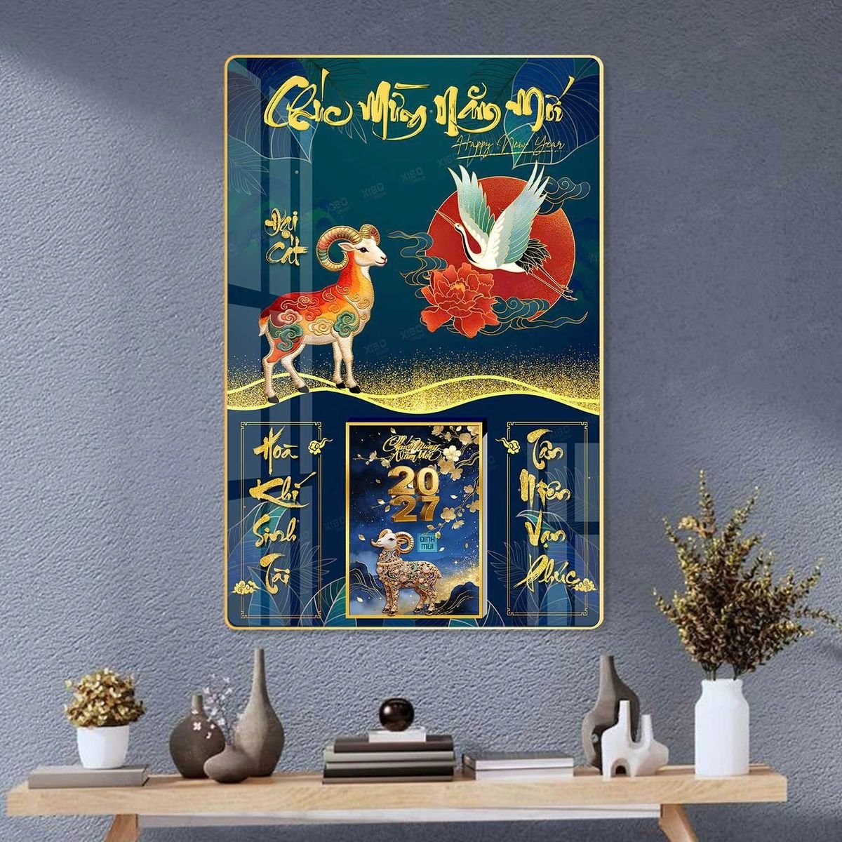 Lịch Gỗ Lamina Cao Cấp 40x60cm 2027 LM406_039 - Gốm Sứ Bát Tràng VN