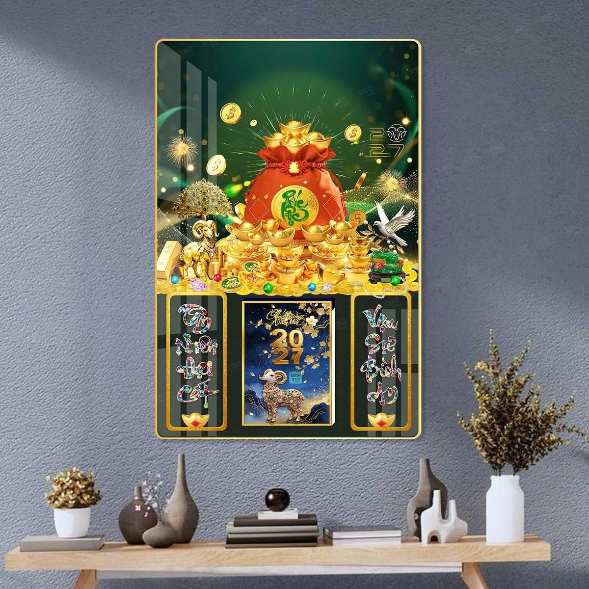 Lịch Gỗ Lamina Cao Cấp 40x60cm 2027 LM406_042 - Gốm Sứ Bát Tràng VN