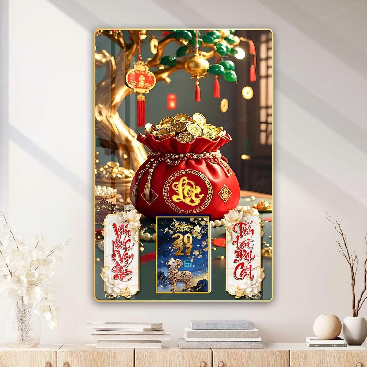 Lịch Gỗ Lamina Cao Cấp 40x60cm 2027 LM406_052 - Gốm Sứ Bát Tràng VN