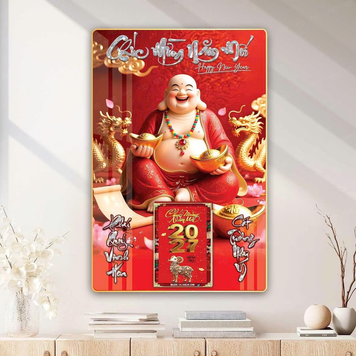 Lịch Gỗ Lamina Cao Cấp 40x60cm 2027 LM406_053 - Gốm Sứ Bát Tràng VN