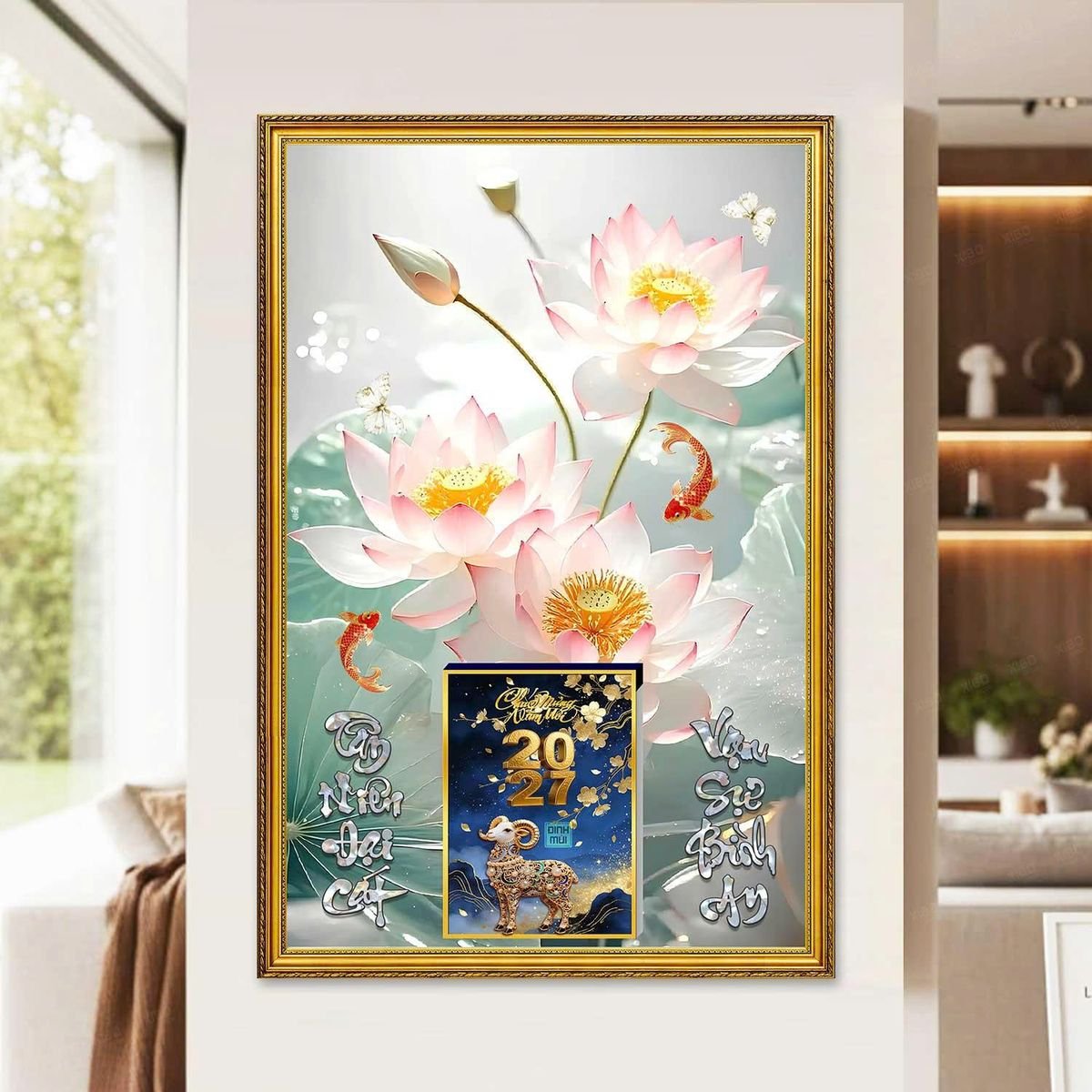 Lịch Gỗ Lamina Cao Cấp 40x60cm 2027 LM406_057 - Gốm Sứ Bát Tràng VN