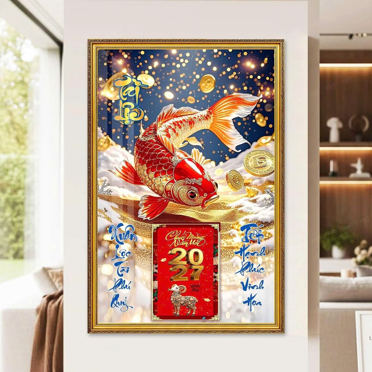 Lịch Gỗ Lamina Cao Cấp 40x60cm 2027 LM406_058 - Gốm Sứ Bát Tràng VN