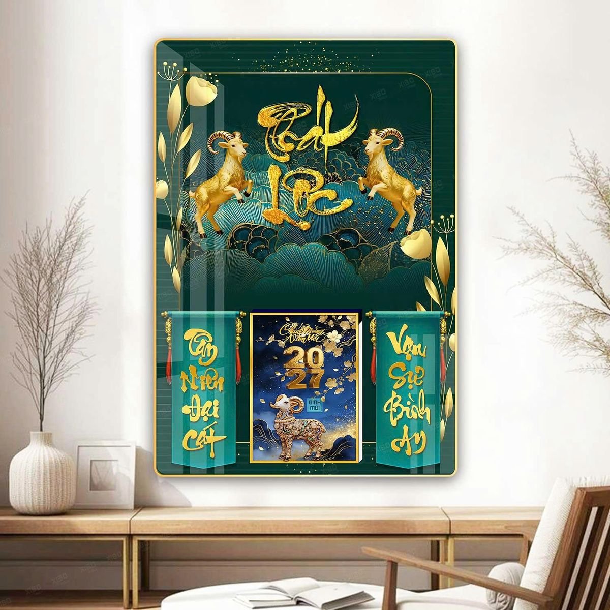 Lịch Gỗ Lamina Cao Cấp 40x60cm 2027 LM406_063 - Gốm Sứ Bát Tràng VN