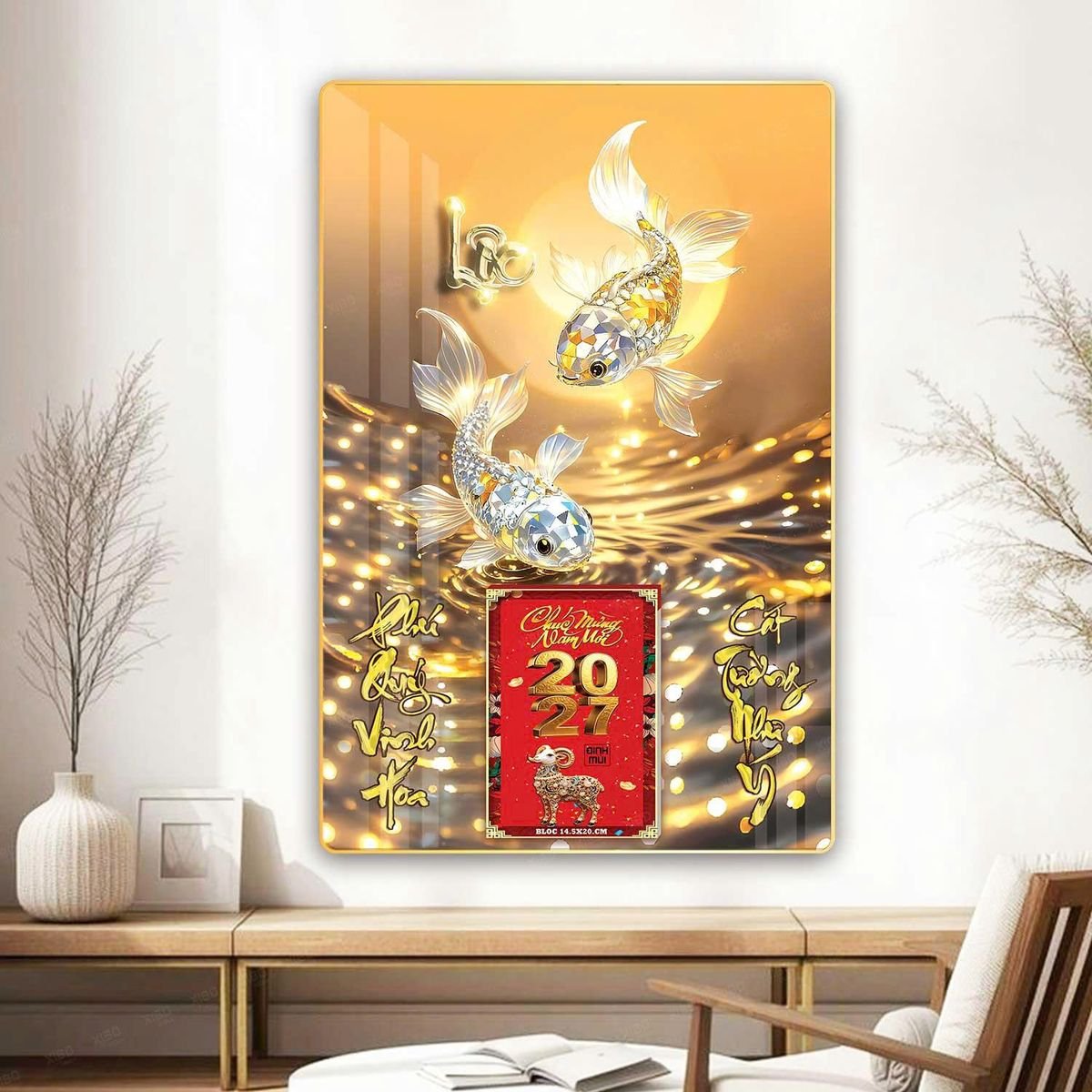Lịch Gỗ Lamina Cao Cấp 40x60cm 2027 LM406_069 - Gốm Sứ Bát Tràng VN