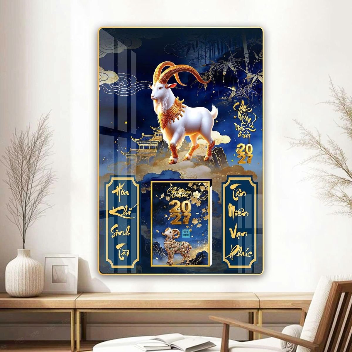Lịch Gỗ Lamina Cao Cấp 40x60cm 2027 LM406_071 - Gốm Sứ Bát Tràng VN