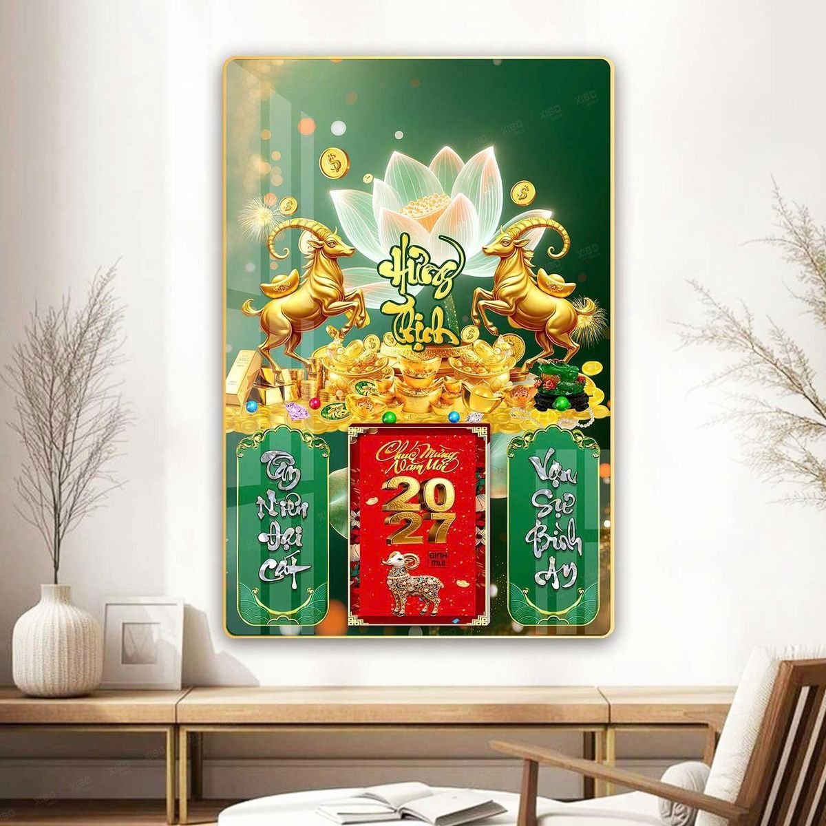 Lịch Gỗ Lamina Cao Cấp 40x60cm 2027 LM406_072 - Gốm Sứ Bát Tràng VN