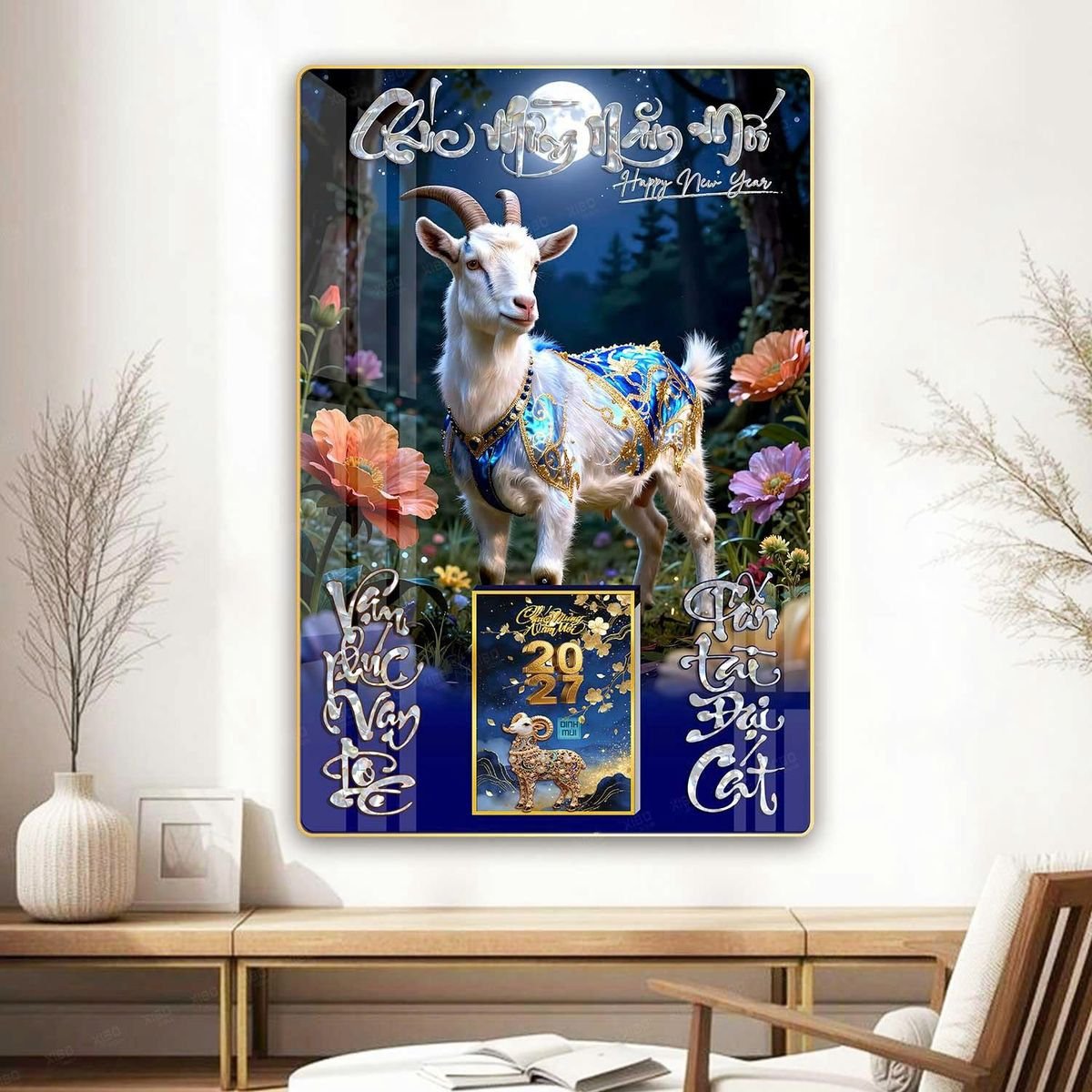Lịch Gỗ Lamina Cao Cấp 40x60cm 2027 LM406_074 - Gốm Sứ Bát Tràng VN