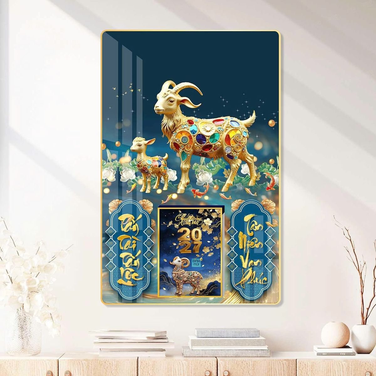 Lịch Gỗ Lamina Cao Cấp 40x60cm 2027 LM406_084 - Gốm Sứ Bát Tràng VN