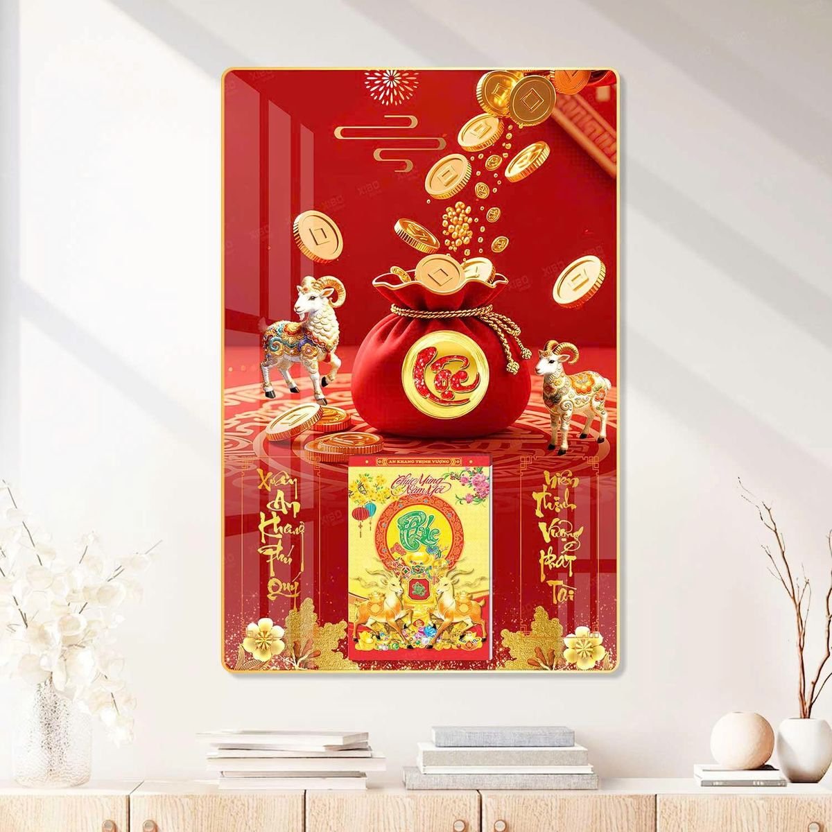 Lịch Gỗ Lamina Cao Cấp 40x60cm 2027 LM406_088 - Gốm Sứ Bát Tràng VN