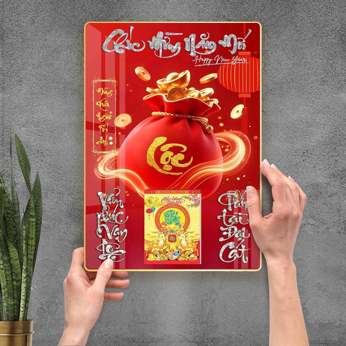 Lịch Gỗ Lamina Cao Cấp 40x60cm 2027 LM406_105 - Gốm Sứ Bát Tràng VN