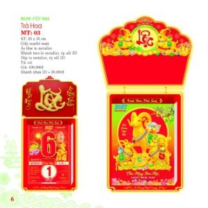 Lịch Bloc Cực Đại 2027 MT Mẫu MT03 (25 x 35cm) Quà Tết Truyền Thống Gốm Sứ & Lịch in logo doanh nghiệp quà tặng Tết tại Gốm Sứ Bát Tràng & Quà Tết