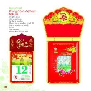 Lịch Bloc Cực Đại 2027 MT Mẫu MT05 (25 x 35cm) Quà Tết Truyền Thống Gốm Sứ & Lịch in logo doanh nghiệp quà tặng Tết tại Gốm Sứ Bát Tràng & Quà Tết
