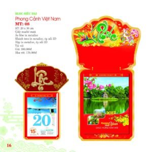Lịch Bloc Siêu Đại 2027 MT Mẫu MT08 (20 x 30cm) Quà Tết Truyền Thống Gốm Sứ & Lịch in logo doanh nghiệp quà tặng Tết tại Gốm Sứ Bát Tràng & Quà Tết