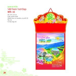 Lịch Bloc 2027 MT Mẫu MT10 (30 x 40cm) Quà Tết Truyền Thống Gốm Sứ & Lịch in logo doanh nghiệp quà tặng Tết tại Gốm Sứ Bát Tràng & Quà Tết
