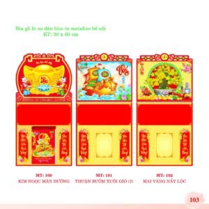 Bìa Lò Xo Dán Bloc 2027 MT Mẫu MT101 (30 x 60cm) Quà Tết Truyền Thống Gốm Sứ & Lịch in logo doanh nghiệp quà tặng Tết tại Gốm Sứ Bát Tràng & Quà Tết