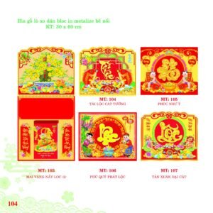 Bìa Lò Xo Dán Bloc 2027 MT Mẫu MT105 (30 x 60cm) Quà Tết Truyền Thống Gốm Sứ & Lịch in logo doanh nghiệp quà tặng Tết tại Gốm Sứ Bát Tràng & Quà Tết
