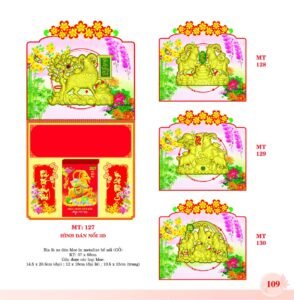 quà tết gốm sứ bát tràng 2027 Bìa Lò Xo Dán Bloc 2027 MT Mẫu MT127 (37 x 68cm) Quà Tết Truyền Thống Gốm Sứ & Lịch