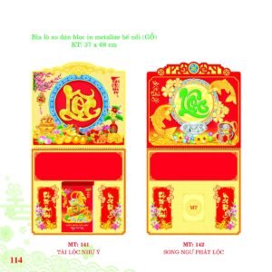 Bìa Lò Xo Dán Bloc 2027 MT Mẫu MT141 (37 x 68cm) Quà Tết Truyền Thống Gốm Sứ & Lịch in logo doanh nghiệp quà tặng Tết tại Gốm Sứ Bát Tràng & Quà Tết