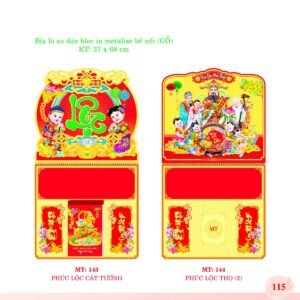 Bìa Lò Xo Dán Bloc 2027 MT Mẫu MT144 (37 x 68cm) Quà Tết Truyền Thống Gốm Sứ & Lịch in logo doanh nghiệp quà tặng Tết tại Gốm Sứ Bát Tràng & Quà Tết