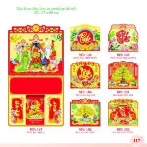 Bìa Lò Xo Dán Bloc 2027 MT Mẫu MT152 (37 x 68cm) Quà Tết Truyền Thống Gốm Sứ & Lịch in logo doanh nghiệp quà tặng Tết tại Gốm Sứ Bát Tràng & Quà Tết