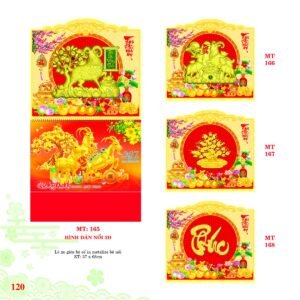 Lịch Treo Tường Lò Xo 2027 MT Mẫu MT167 (37 x 68cm) Quà Tết Truyền Thống Gốm Sứ & Lịch in logo doanh nghiệp quà tặng Tết tại Gốm Sứ Bát Tràng & Quà Tết