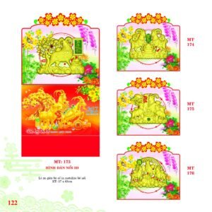 Lịch Treo Tường Lò Xo 2027 MT Mẫu MT176 (37 x 68cm) Quà Tết Truyền Thống Gốm Sứ & Lịch in logo doanh nghiệp quà tặng Tết tại Gốm Sứ Bát Tràng & Quà Tết