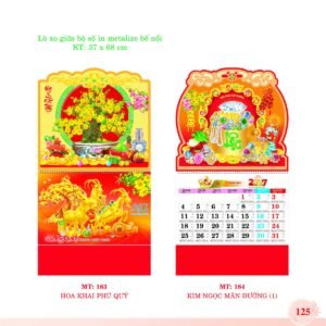 Lịch Treo Tường Lò Xo 2027 MT Mẫu MT184 - Kim Ngọc Mãn Đường (37 x 68cm) Quà Tết Truyền Thống Gốm Sứ & Lịch in logo doanh nghiệp quà tặng Tết tại Gốm Sứ Bát Tràng & Quà Tết