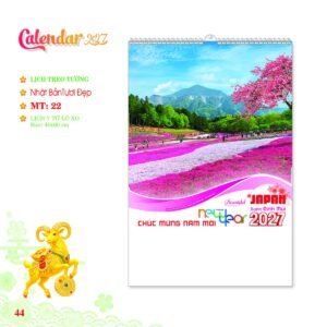 Lịch Treo Tường Lò Xo 2027 MT Mẫu MT22 (40 x 60cm) Quà Tết Truyền Thống Gốm Sứ & Lịch in logo doanh nghiệp quà tặng Tết tại Gốm Sứ Bát Tràng & Quà Tết