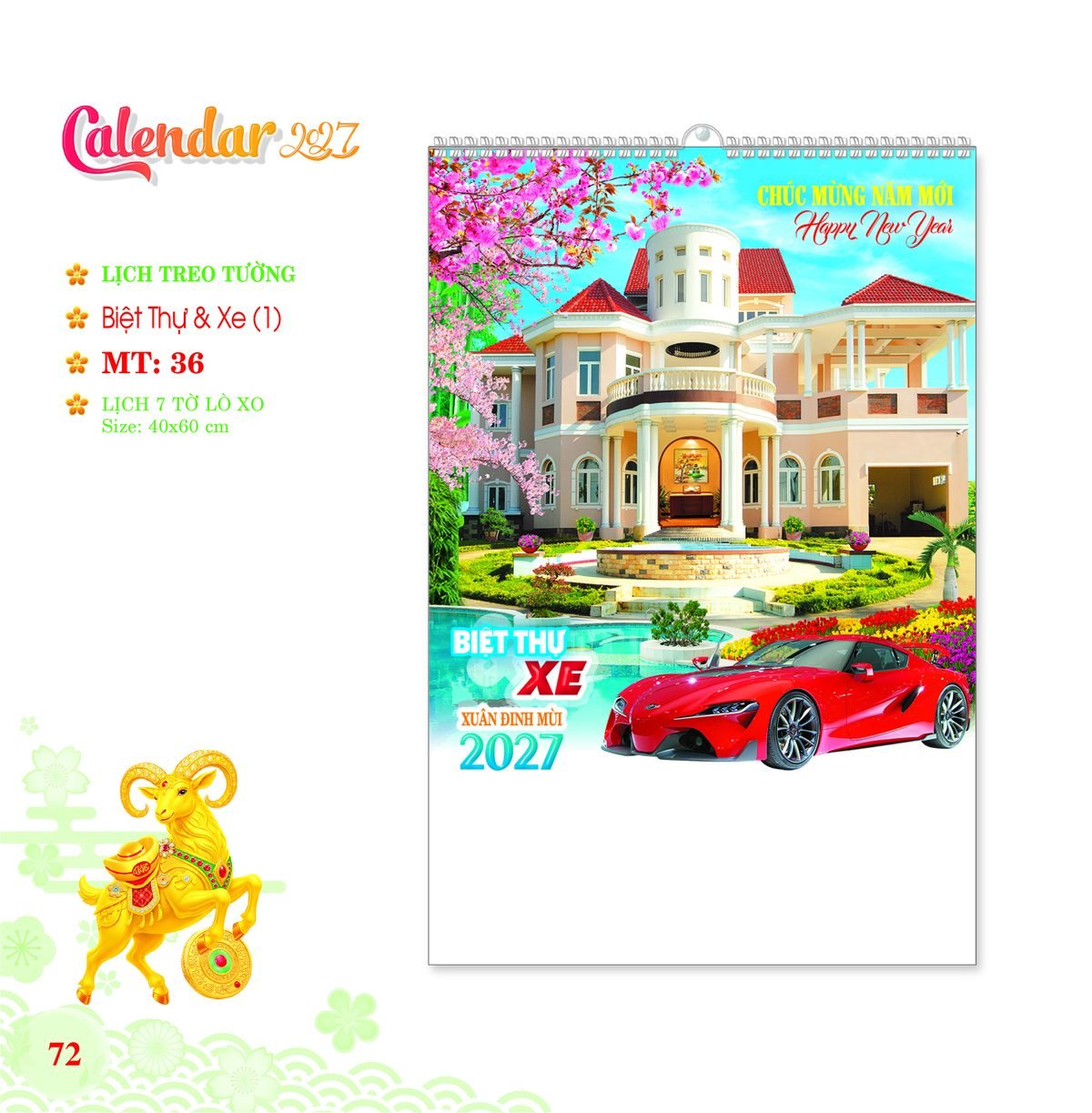 Lịch Treo Tường Lò Xo 2027 MT Mẫu MT36 (40 x 60cm) Quà Tết Truyền Thống Gốm Sứ & Lịch Lịch Treo Tường Lò Xo 2027 MT Mẫu MT36 (40 x 60cm) Quà Tết Truyền Thống Gốm Sứ & Lịch in logo doanh nghiệp quà tặng Tết tại Gốm Sứ Bát Tràng & Quà Tết