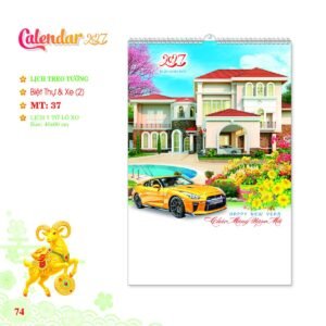 Lịch Treo Tường Lò Xo 2027 MT Mẫu MT37 (40 x 60cm) Quà Tết Truyền Thống Gốm Sứ & Lịch in logo doanh nghiệp quà tặng Tết tại Gốm Sứ Bát Tràng & Quà Tết