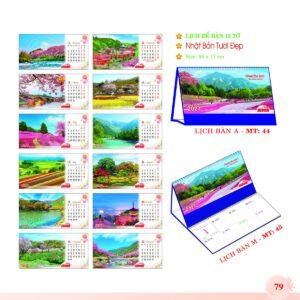 Lịch Để Bàn 2027 MT Mẫu MT44 (24 x 17cm) Quà Tết Truyền Thống Gốm Sứ & Lịch in logo doanh nghiệp quà tặng Tết tại Gốm Sứ Bát Tràng & Quà Tết