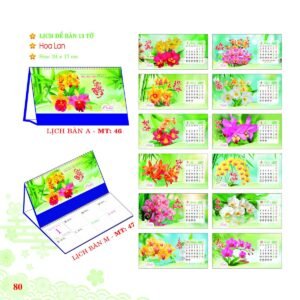 Lịch Để Bàn 2027 MT Mẫu MT46 (24 x 17cm) Quà Tết Truyền Thống Gốm Sứ & Lịch in logo doanh nghiệp quà tặng Tết tại Gốm Sứ Bát Tràng & Quà Tết