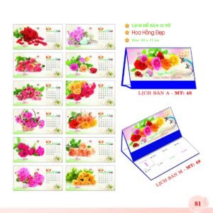 Lịch Để Bàn 2027 MT Mẫu MT49 (24 x 17cm) Quà Tết Truyền Thống Gốm Sứ & Lịch in logo doanh nghiệp quà tặng Tết tại Gốm Sứ Bát Tràng & Quà Tết