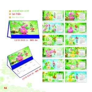 Lịch Để Bàn 2027 MT Mẫu MT55 (24 x 17cm) Quà Tết Truyền Thống Gốm Sứ & Lịch in logo doanh nghiệp quà tặng Tết tại Gốm Sứ Bát Tràng & Quà Tết