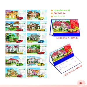 Lịch Để Bàn 2027 MT Mẫu MT64 (24 x 17cm) Quà Tết Truyền Thống Gốm Sứ & Lịch in logo doanh nghiệp quà tặng Tết tại Gốm Sứ Bát Tràng & Quà Tết