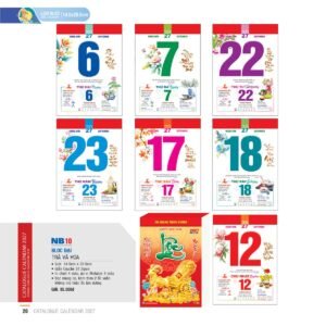 Lịch Bloc 2027 NB Mẫu NB10 (29 x 41 cm) Quà Tết Truyền Thống Gốm Sứ & Lịch in logo doanh nghiệp quà tặng Tết tại Gốm Sứ Bát Tràng & Quà Tết