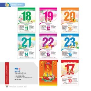 Lịch Bloc 2027 NB Mẫu NB12 (13 x 19cm) Quà Tết Truyền Thống Gốm Sứ & Lịch in logo doanh nghiệp quà tặng Tết tại Gốm Sứ Bát Tràng & Quà Tết