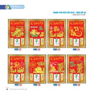 Lịch Bloc 2027 NB Mẫu NB136 (46 x 73cm) Quà Tết Truyền Thống Gốm Sứ & Lịch in logo doanh nghiệp quà tặng Tết tại Gốm Sứ Bát Tràng & Quà Tết