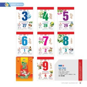 Lịch Bloc 2027 NB Mẫu NB14 (29 x 41 cm) Quà Tết Truyền Thống Gốm Sứ & Lịch in logo doanh nghiệp quà tặng Tết tại Gốm Sứ Bát Tràng & Quà Tết