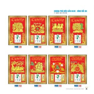 Lịch Bloc 2027 NB Mẫu NB140 (49  x  78 cm) Quà Tết Truyền Thống Gốm Sứ & Lịch in logo doanh nghiệp quà tặng Tết tại Gốm Sứ Bát Tràng & Quà Tết