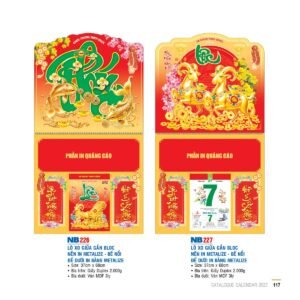 Lịch Treo Tường Lò Xo 2027 NB Mẫu NB227 (40 x 60 cm) Quà Tết Truyền Thống Gốm Sứ & Lịch in logo doanh nghiệp quà tặng Tết tại Gốm Sứ Bát Tràng & Quà Tết