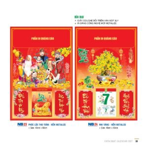 Lịch Bloc 2027 NB Mẫu NB23 (29 x 41 cm) Quà Tết Truyền Thống Gốm Sứ & Lịch in logo doanh nghiệp quà tặng Tết tại Gốm Sứ Bát Tràng & Quà Tết