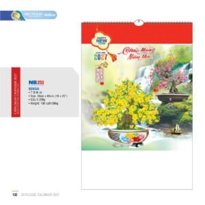 Lịch Treo Tường Lò Xo 2027 NB Mẫu NB253 (16 x 25 cm) Quà Tết Truyền Thống Gốm Sứ & Lịch in logo doanh nghiệp quà tặng Tết tại Gốm Sứ Bát Tràng & Quà Tết