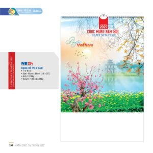 Lịch Treo Tường Lò Xo 2027 NB Mẫu NB254 (40 x 60 cm) Quà Tết Truyền Thống Gốm Sứ & Lịch in logo doanh nghiệp quà tặng Tết tại Gốm Sứ Bát Tràng & Quà Tết