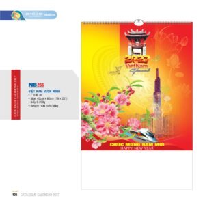 Lịch Treo Tường Lò Xo 2027 NB Mẫu NB255 (16 x 25 cm) Quà Tết Truyền Thống Gốm Sứ & Lịch in logo doanh nghiệp quà tặng Tết tại Gốm Sứ Bát Tràng & Quà Tết