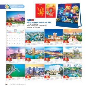 Lịch Bloc 2027 NB Mẫu NB302 (31 x 50 cm) Quà Tết Truyền Thống Gốm Sứ & Lịch in logo doanh nghiệp quà tặng Tết tại Gốm Sứ Bát Tràng & Quà Tết